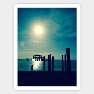 A Walk At West Pier Sticker